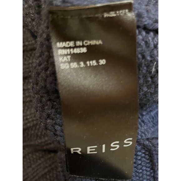 Reiss Kat V-neck Twist-front Knitted Sweater In Navy M - Picture 2 of 6